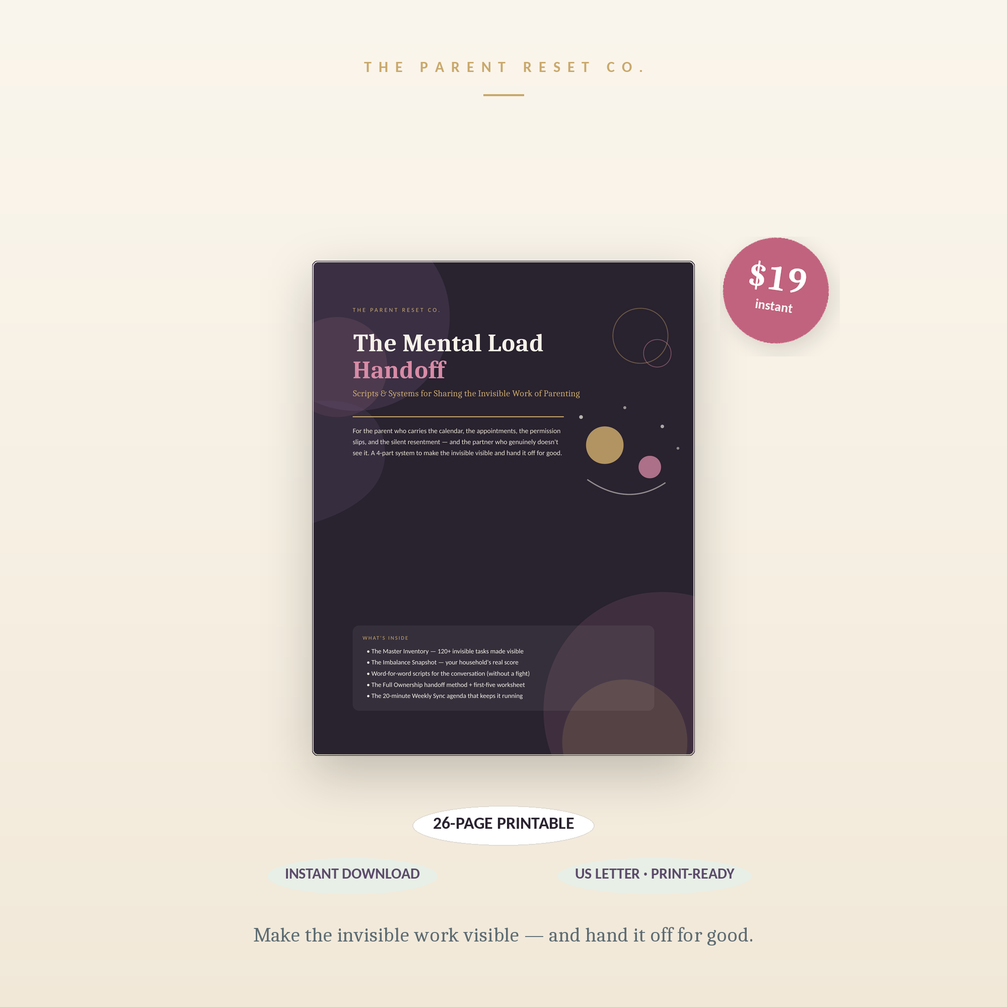 The Mental Load Handoff — Scripts & Systems for Sharing the Invisible Work of Parenting