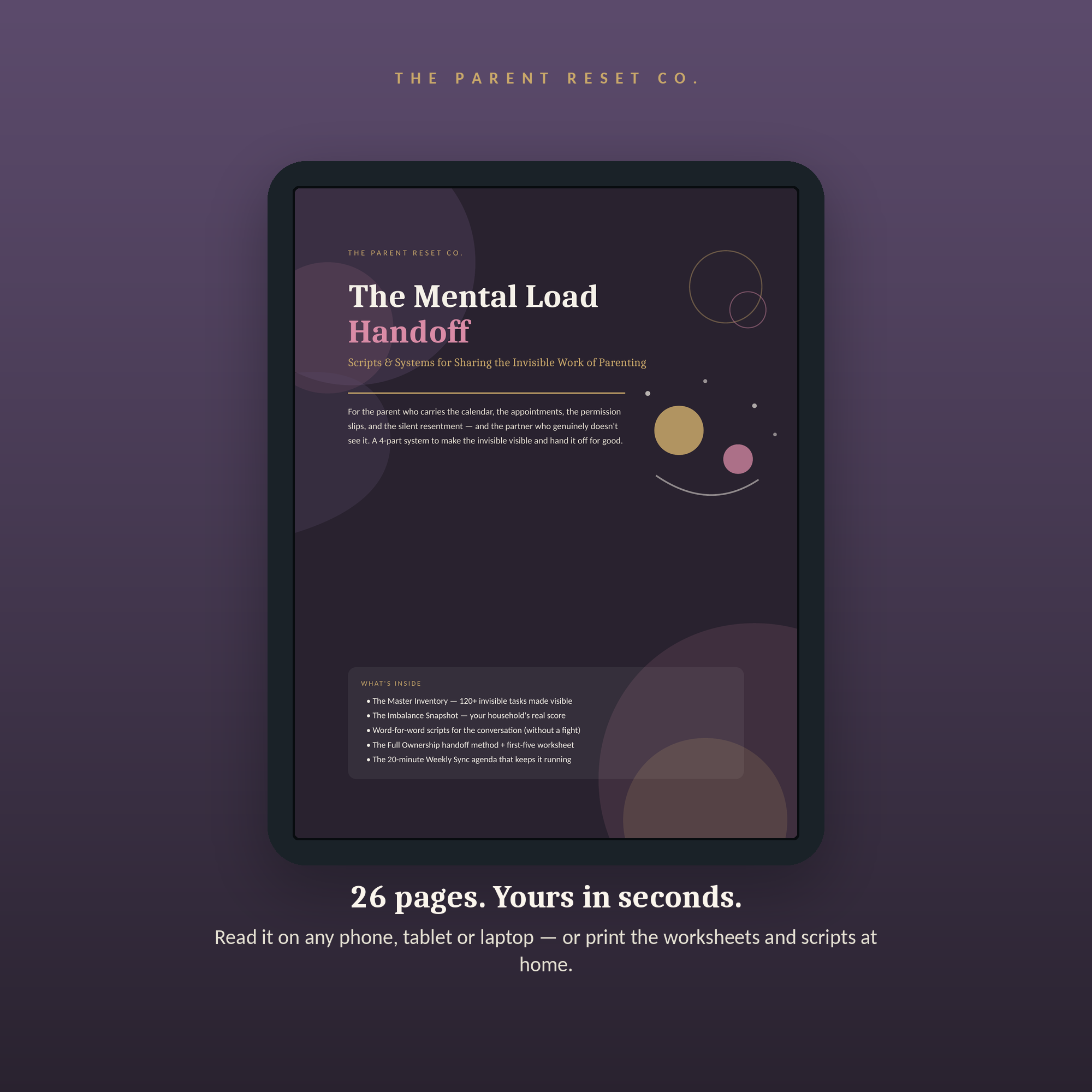The Mental Load Handoff — Scripts & Systems for Sharing the Invisible Work of Parenting