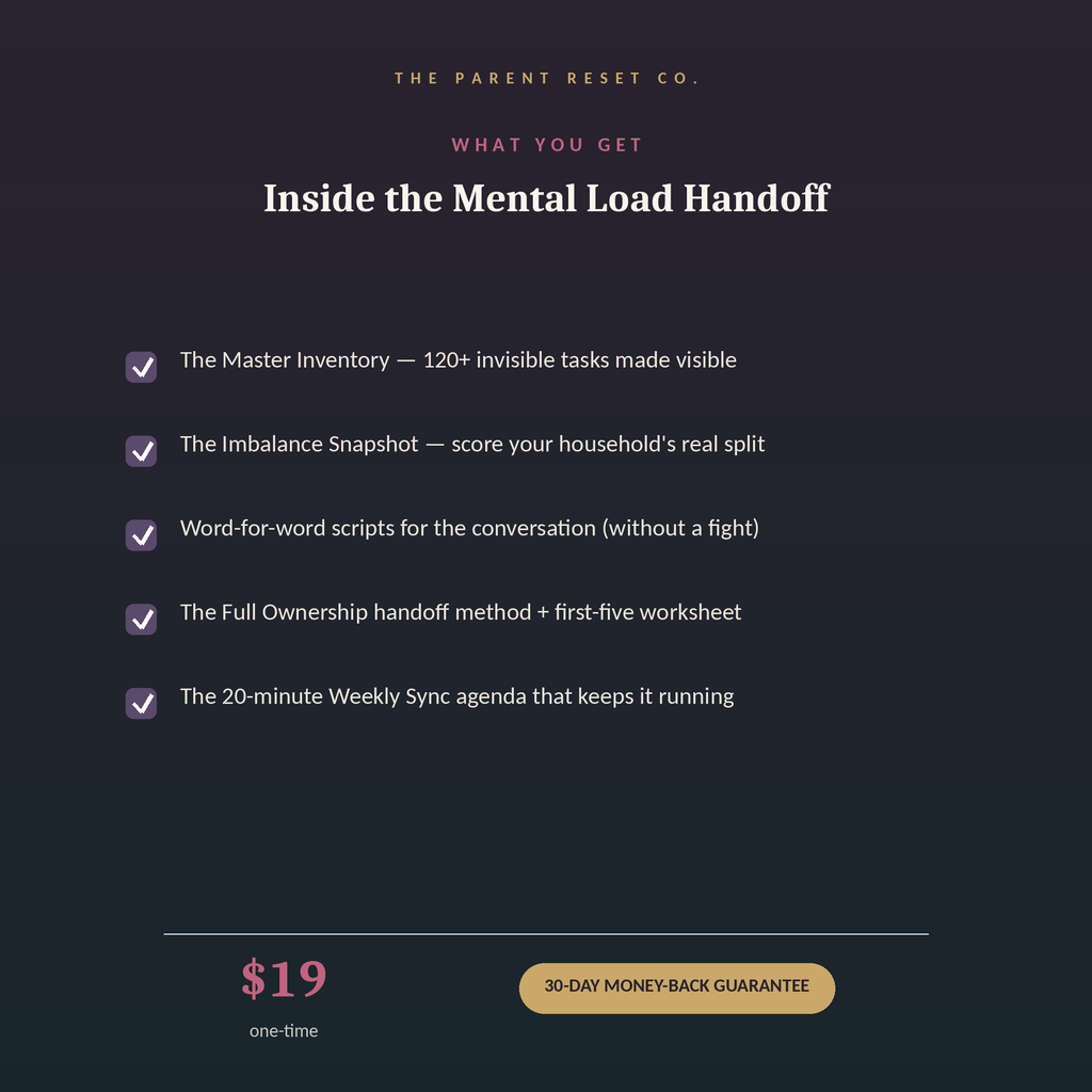 The Mental Load Handoff — Scripts & Systems for Sharing the Invisible Work of Parenting